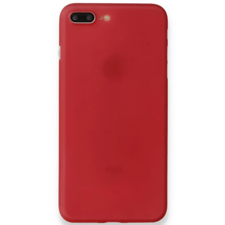 Mey İthalat®  iPhone 8 Plus Kılıf PP Ultra İnce Kapak - Kırmızı