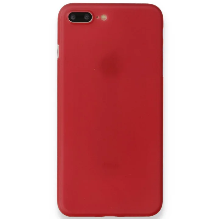 Mey İthalat®  iPhone 8 Plus Kılıf PP Ultra İnce Kapak - Kırmızı