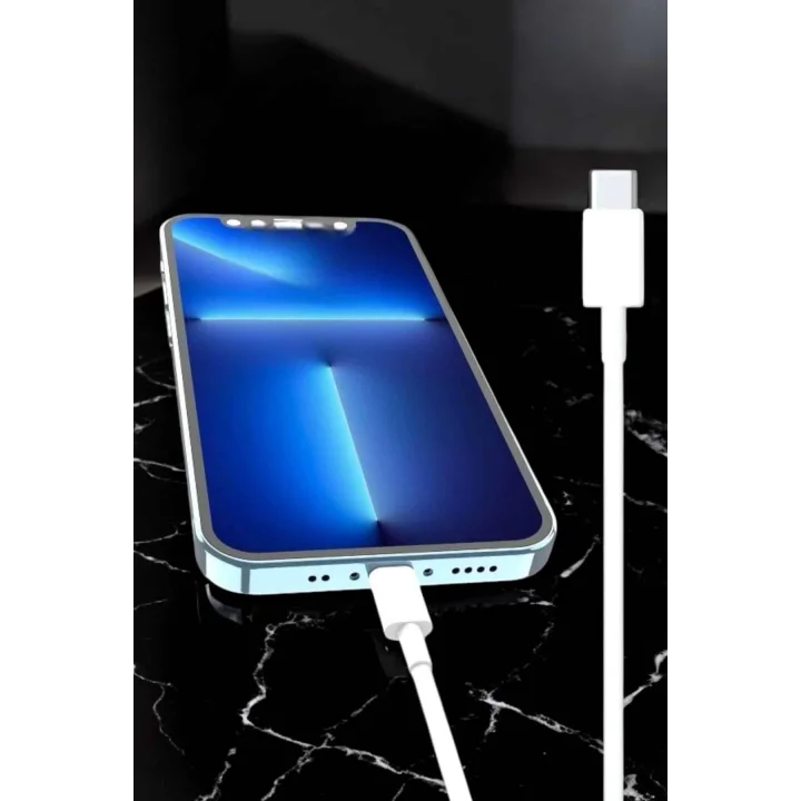 Mey İthalat® Iphone Uyumlu İOS Uyumlu Lightning Hızlı Şarj Tye C Lightning Şarj Kablosu