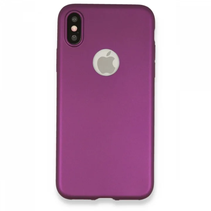 Mey İthalat®  iPhone X Kılıf First Silikon - Mürdüm