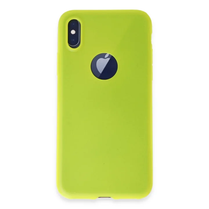Mey İthalat®   iPhone X Kılıf First Silikon - Parlak Sarı
