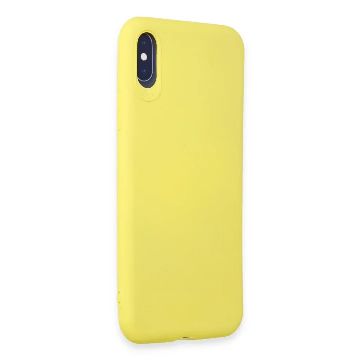 Mey İthalat®   iPhone X Kılıf First Silikon - Sarı