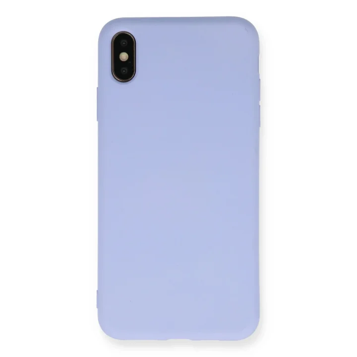 Mey İthalat®   iPhone X Kılıf Nano içi Kadife Silikon - Lila