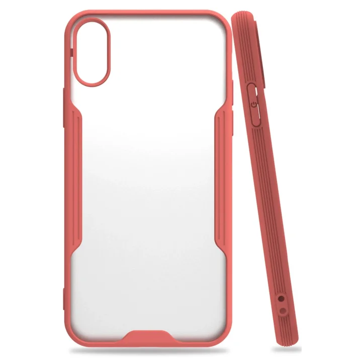 Mey İthalat®   iPhone X Kılıf Platin Silikon - Pembe