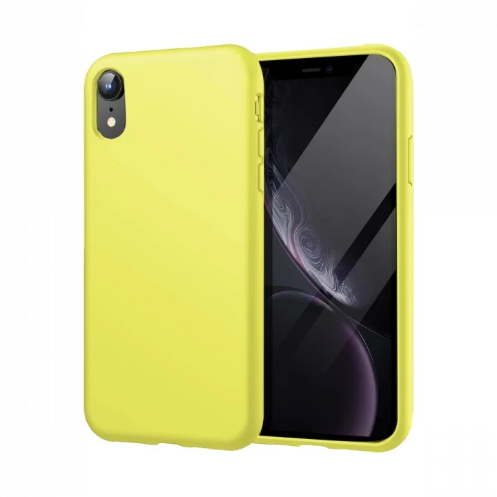 Mey İthalat®   iPhone XR Kılıf First Silikon - Parlak Yeşil