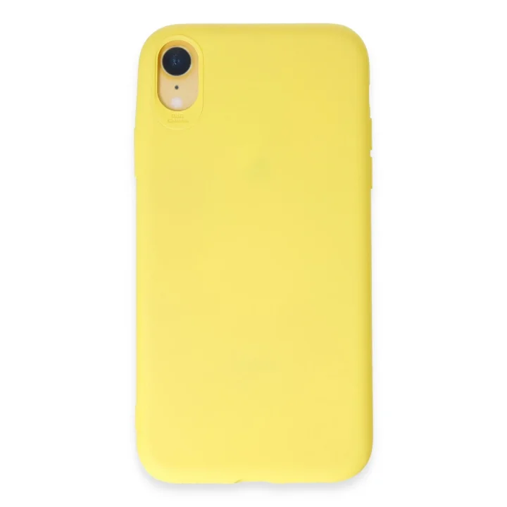 Mey İthalat®   iPhone XR Kılıf First Silikon - Sarı
