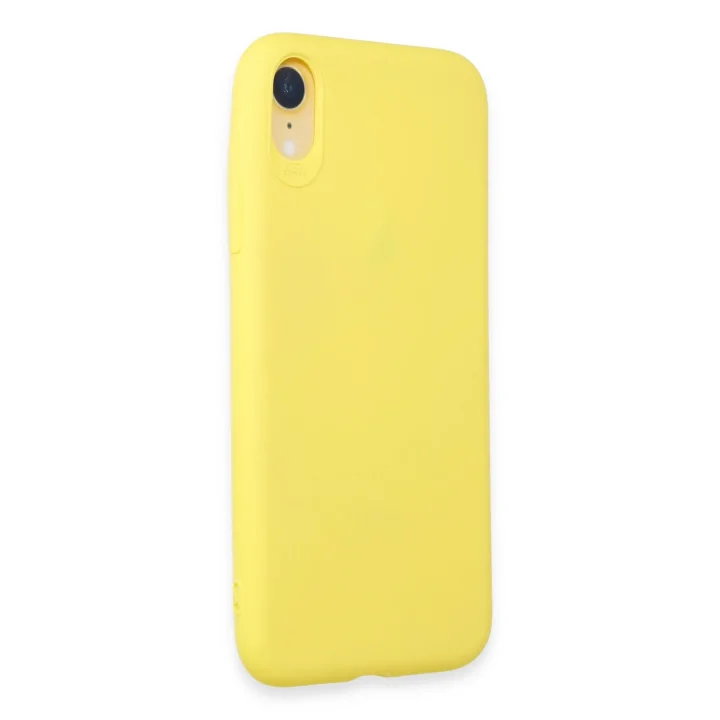Mey İthalat®   iPhone XR Kılıf First Silikon - Sarı