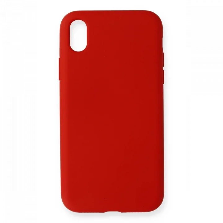 Mey İthalat®  iPhone XR Kılıf Nano içi Kadife Silikon - Kırmızı