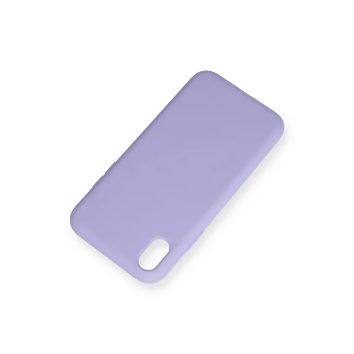 Mey İthalat®  iPhone XR Kılıf Nano içi Kadife Silikon - Lila
