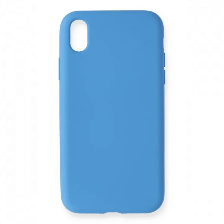 Mey İthalat®  iPhone XR Kılıf Nano içi Kadife Silikon - Mavi