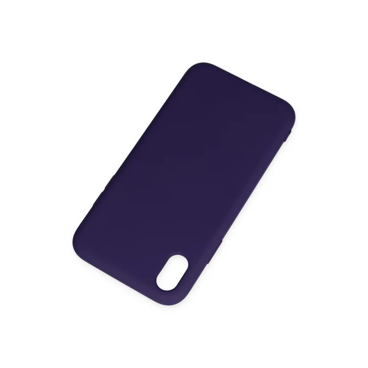 Mey İthalat®  iPhone XR Kılıf Nano içi Kadife Silikon - Mor