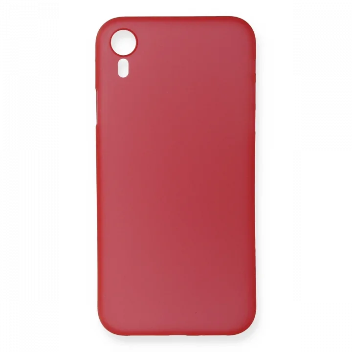 Mey İthalat®  iPhone XR Kılıf PP Ultra İnce Kapak - Kırmızı