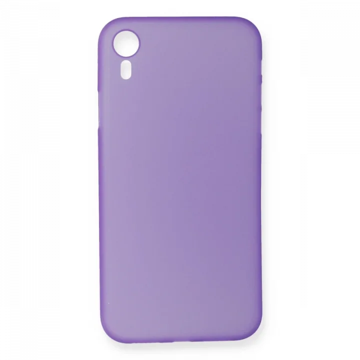 Mey İthalat®  iPhone XR Kılıf PP Ultra İnce Kapak - Mor
