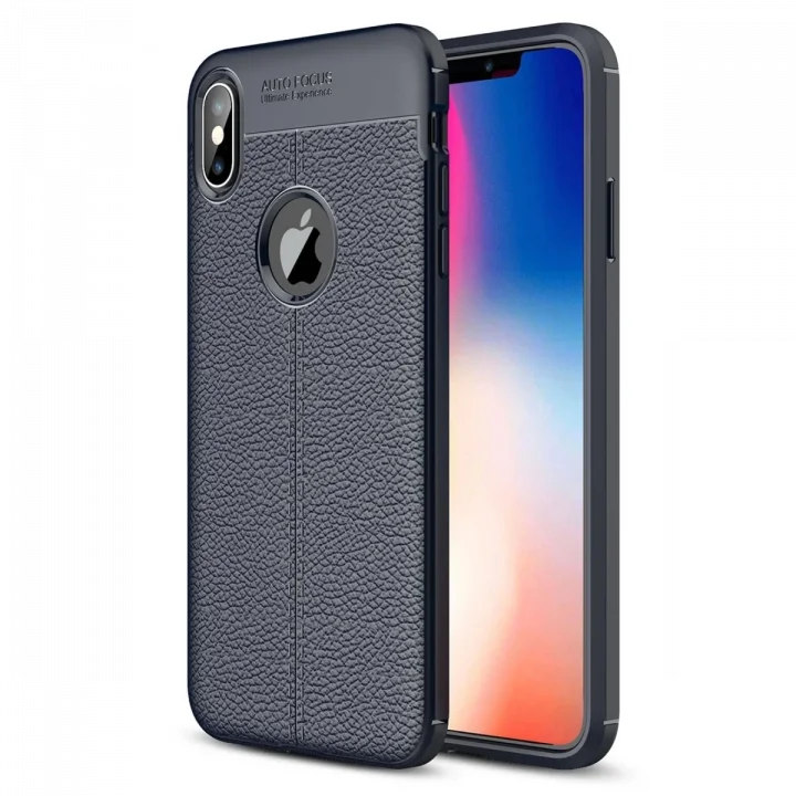 Mey İthalat®   iPhone XS Max Kılıf Auto Focus Kapak - Lacivert