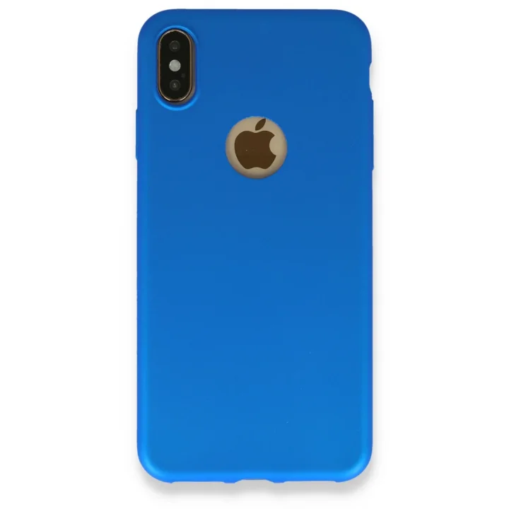 Mey İthalat®  iPhone XS Max Kılıf First Silikon - Mavi