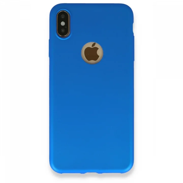Mey İthalat®  iPhone XS Max Kılıf First Silikon - Mavi