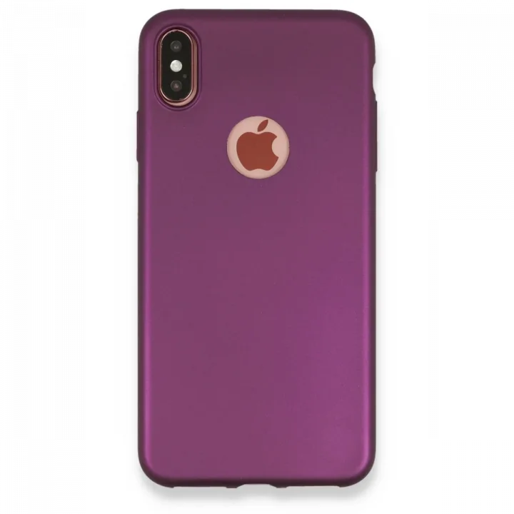Mey İthalat®  iPhone XS Max Kılıf First Silikon - Mürdüm