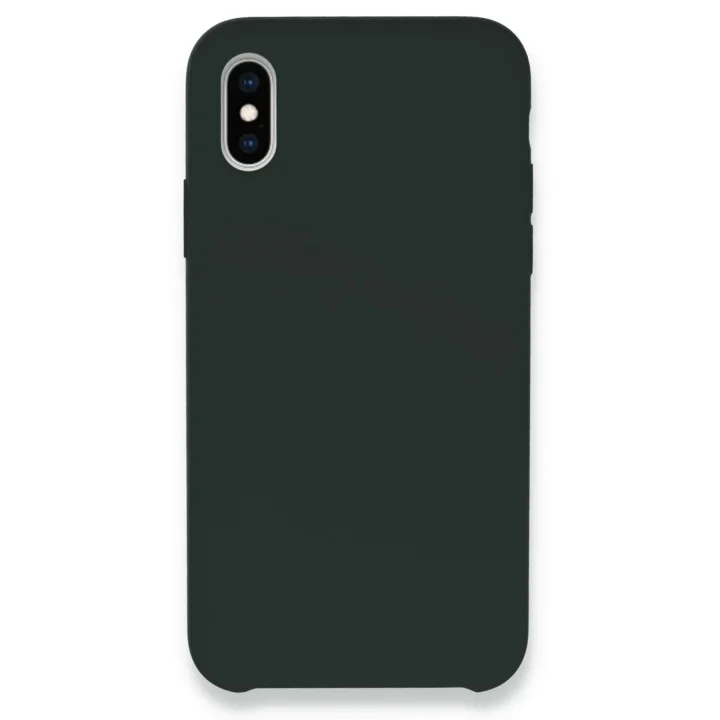 Mey İthalat®   iPhone XS Max Kılıf Lansman Legant Silikon - Koyu Yeşil