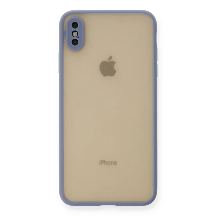 Mey İthalat®  iPhone XS Max Kılıf Montreal Silikon Kapak - Gri