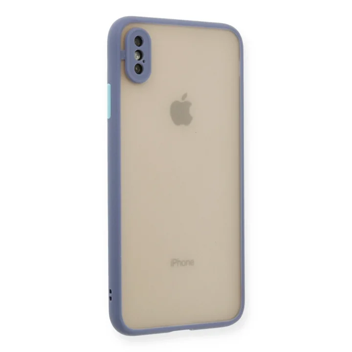 Mey İthalat®  iPhone XS Max Kılıf Montreal Silikon Kapak - Gri