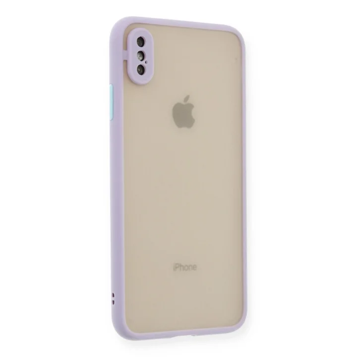 Mey İthalat®   iPhone XS Max Kılıf Montreal Silikon Kapak - Mor