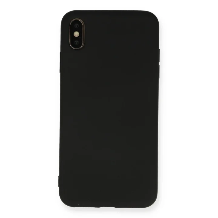Mey İthalat®   iPhone XS Max Kılıf Nano içi Kadife Silikon - Siyah