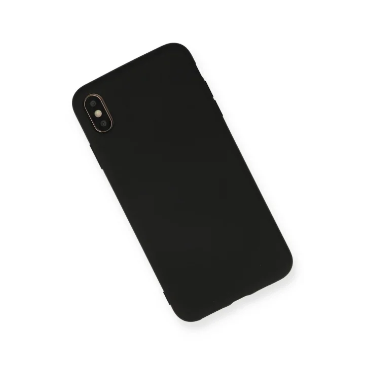 Mey İthalat®   iPhone XS Max Kılıf Nano içi Kadife Silikon - Siyah