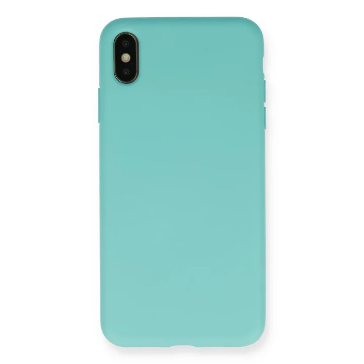 Mey İthalat®   iPhone XS Max Kılıf Nano içi Kadife Silikon - Turkuaz