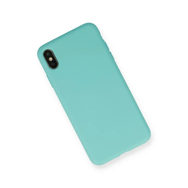 Mey İthalat®   iPhone XS Max Kılıf Nano içi Kadife Silikon - Turkuaz