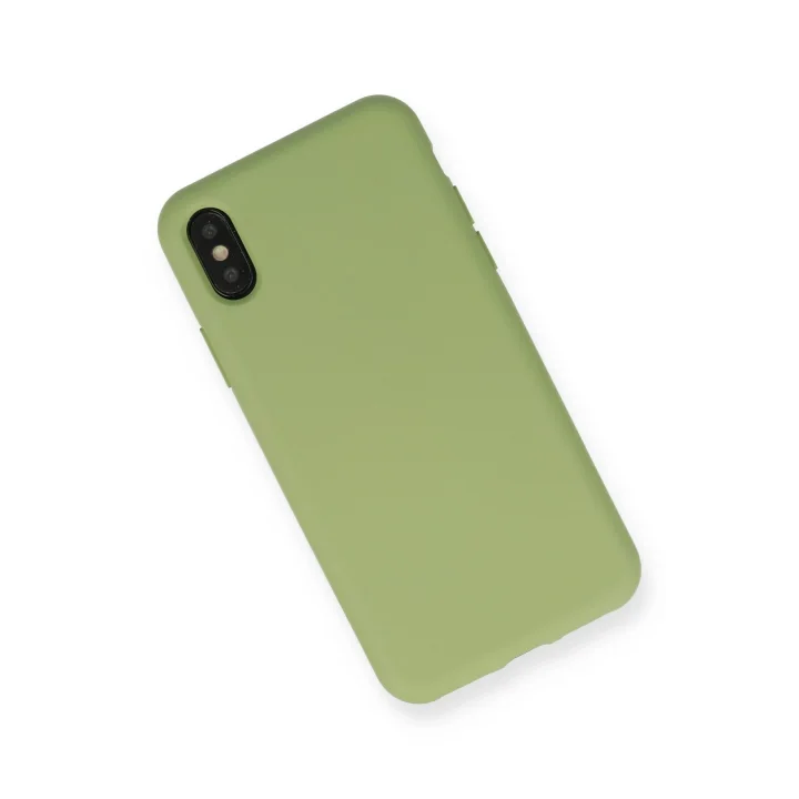 Mey İthalat®  iPhone XS Max Kılıf Nano içi Kadife Silikon - Yeşil