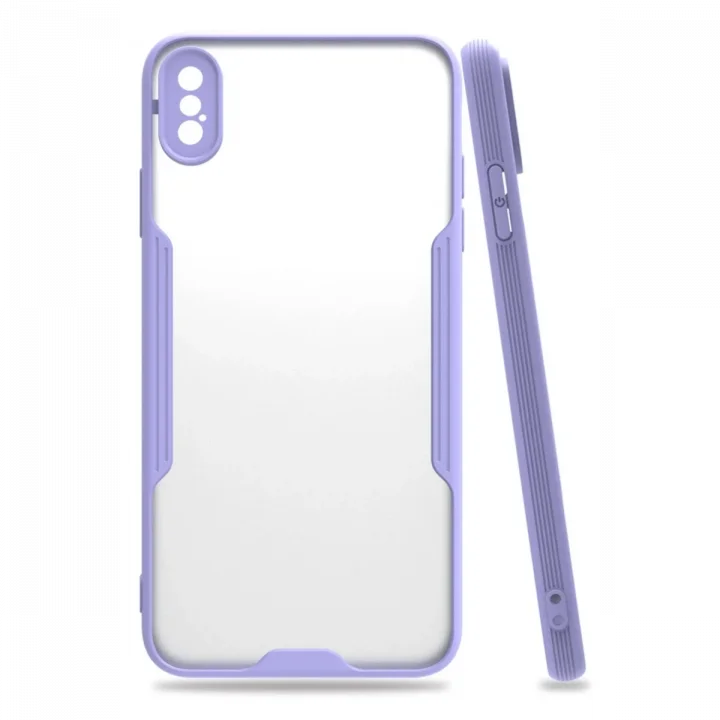 Mey İthalat®   iPhone XS Max Kılıf Platin Silikon - Lila