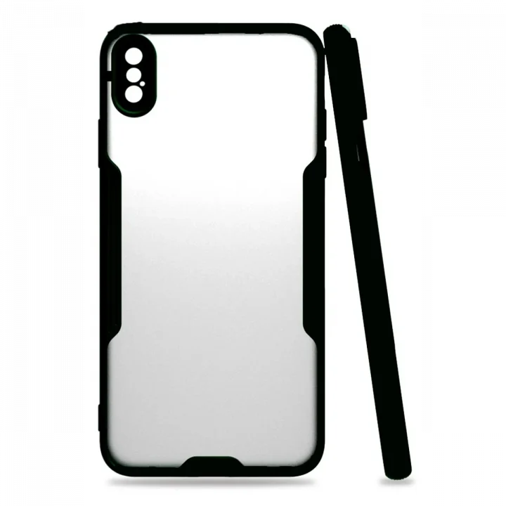 Mey İthalat®   iPhone XS Max Kılıf Platin Silikon - Siyah