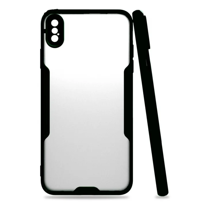 Mey İthalat®   iPhone XS Max Kılıf Platin Silikon - Siyah