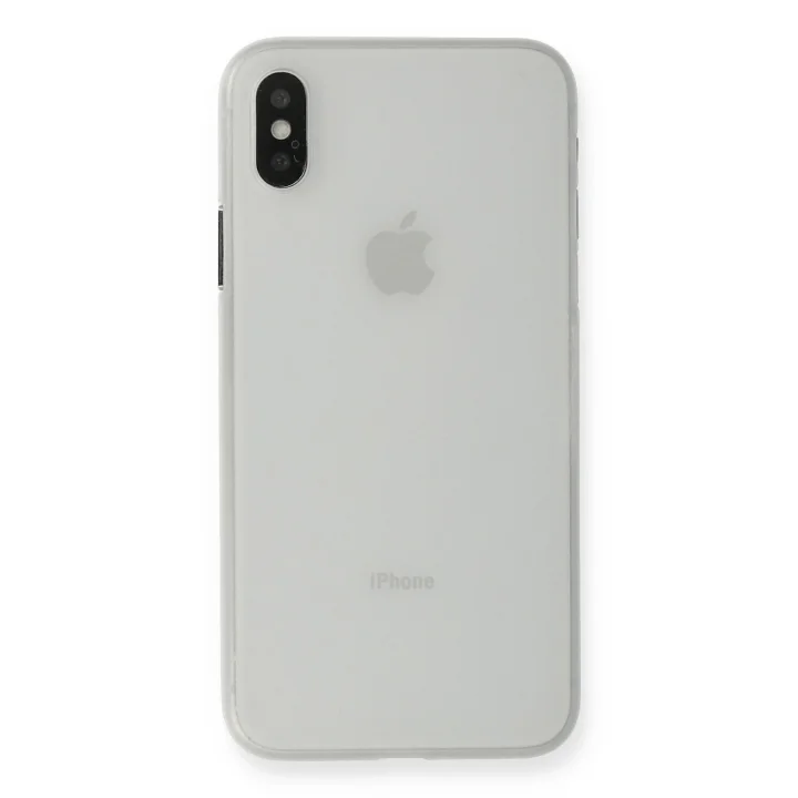 Mey İthalat®  iPhone XS Max Kılıf PP Ultra İnce Kapak - Beyaz