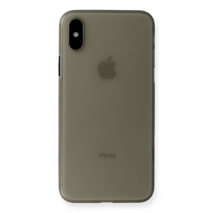 Mey İthalat®  iPhone XS Max Kılıf PP Ultra İnce Kapak - Gri