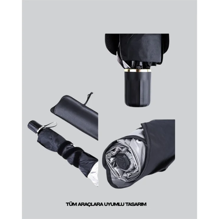 Mey İthalat® Isı ve UV Engelleyici Güneşlik – 360° Bükülebilir Şemsiye Sapı ile Konfor