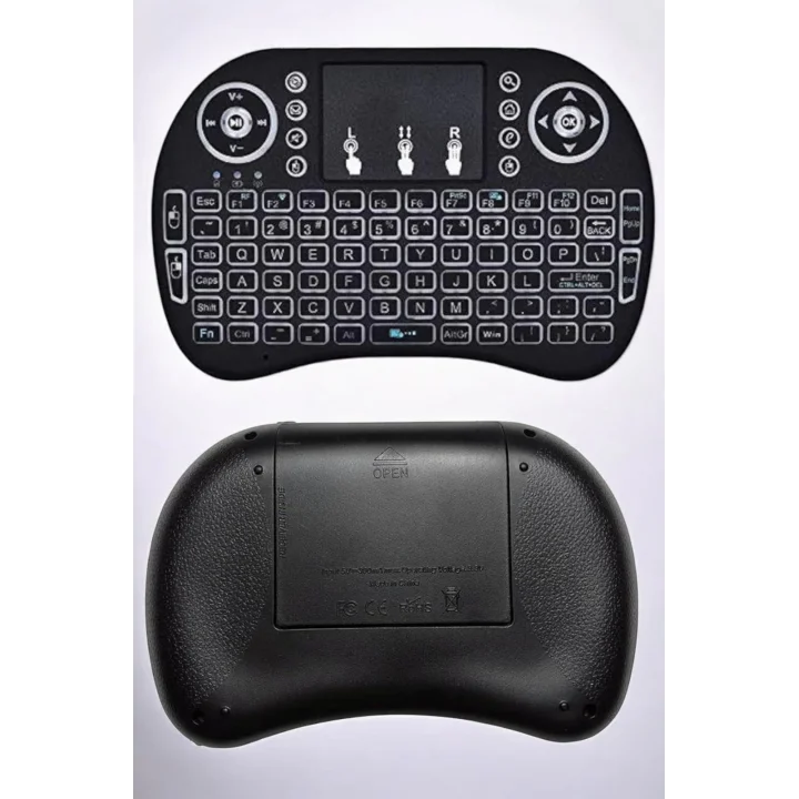 Mey İthalat® Işıklı Kablosuz Mini Q Klavye Tüm Cihazlara Uyumlu