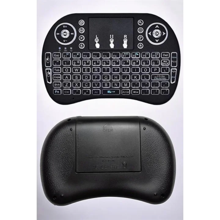 Mey İthalat® Işıklı Kablosuz Mini Q Klavye Tüm Cihazlara Uyumlu