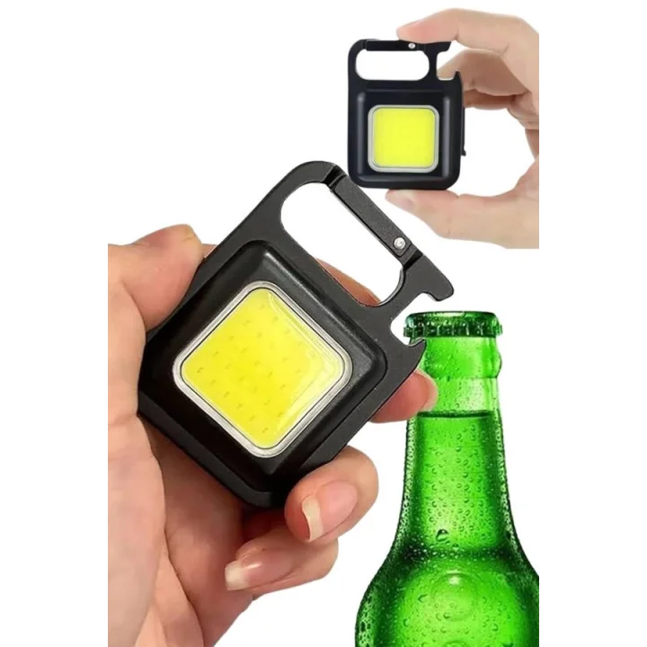 Mey İthalat® Işıldak USB Şarjlı Cep El Feneri Taşınabilir Mini Led Işık Çok Fonksiyonlu