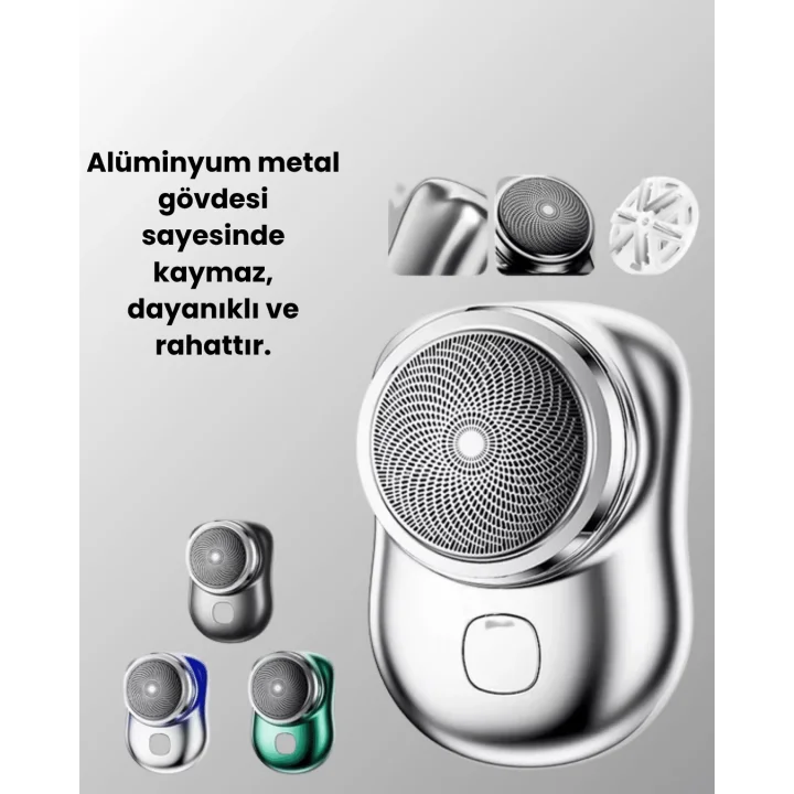 Mey İthalat® Islak-Kuru Kullanımlı Suya Dayanıklı Mini Tıraş Cihazı