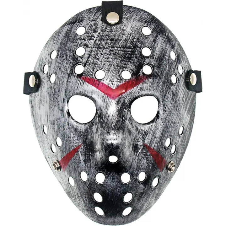 Mey İthalat®    Jason Maskesi Hannibal Maskesi Metal Gümüş Renk 20x25 cm