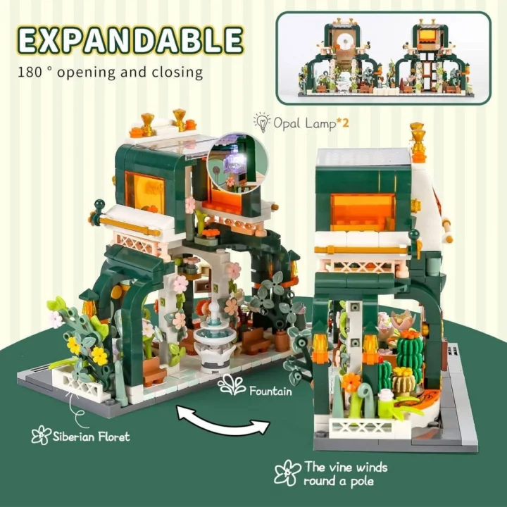 Mey İthalat®  JK2362 LOZ Botanik Bahçe Blok Seti - Vagon life