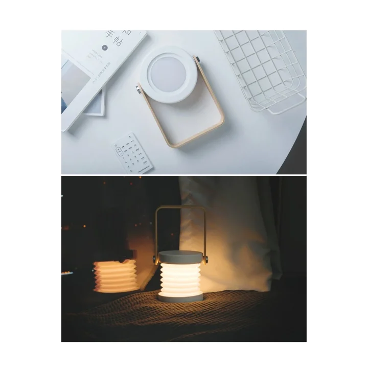 Mey İthalat®  JP-DLD Kamp Lambası Görünümlü Dekoratif Gece Lambası - Beyaz