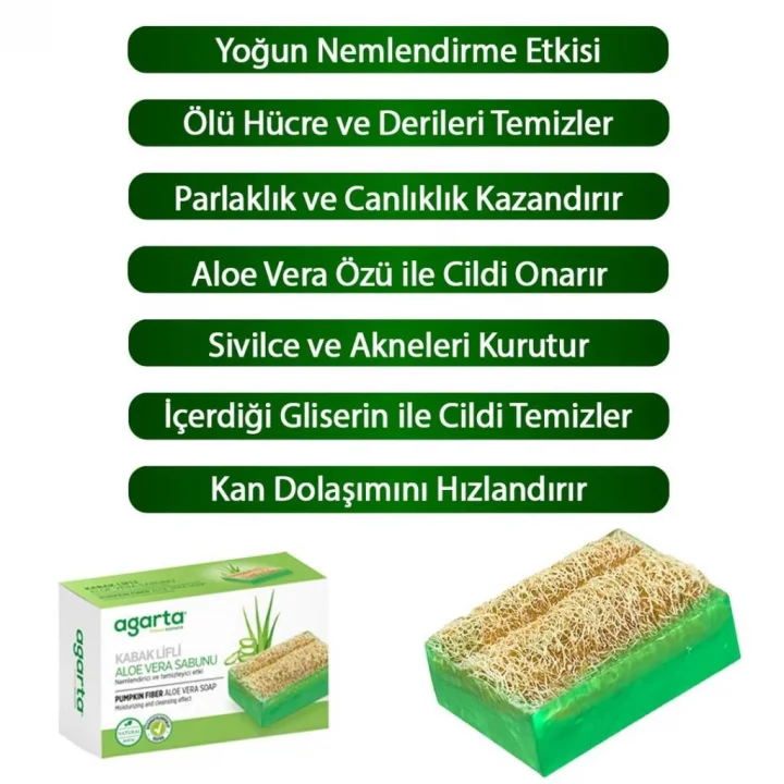 Mey İthalat®   Kabak Lifli Aloe Vera Sabunu 125 Gr