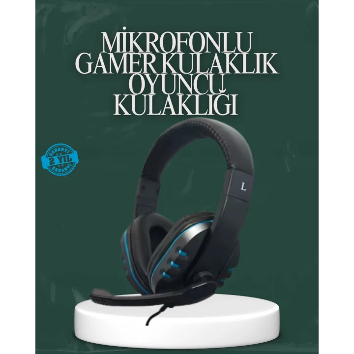 Mey İthalat® Kablolu Gaming Headset – Net Ses Ayrımı ve Ayarlanabilir Konfor