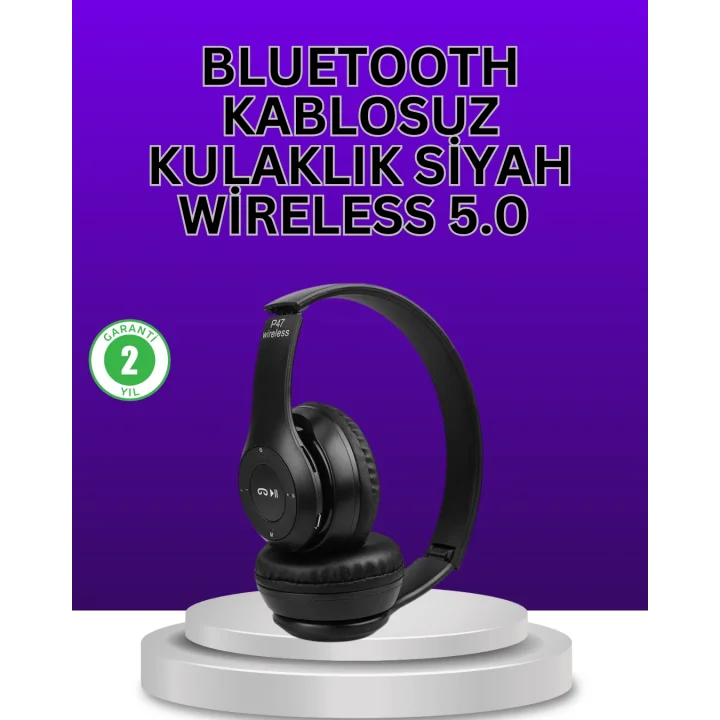 Mey İthalat® Kablolu & Kablosuz Kullanım Seçeneği Sunan Stereo Bluetooth Kulaklık