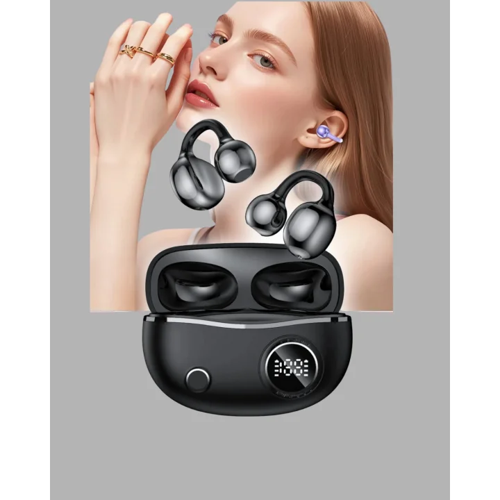 Mey İthalat® Kablosuz Açık Kulak Kulaklık Bluetooth 5.4 Type-C Hızlı Şarj 30 Saat