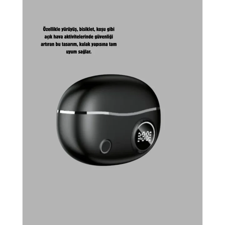 Mey İthalat® Kablosuz Açık Kulak Kulaklık Bluetooth 5.4 Type-C Hızlı Şarj 30 Saat