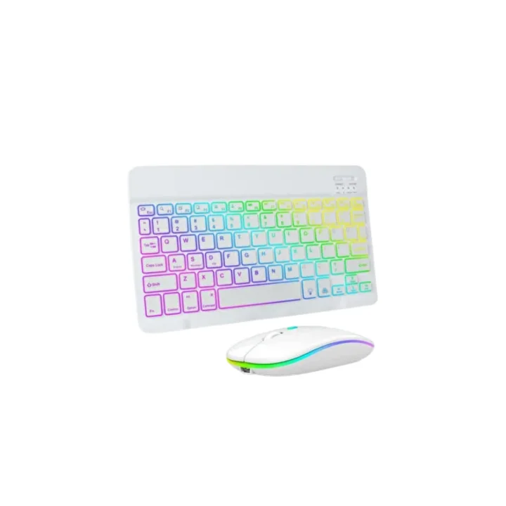 Mey İthalat® Kablosuz Aydınlatmalı Klavye Mouse Seti Türkçe Q Tuş Dizilimi