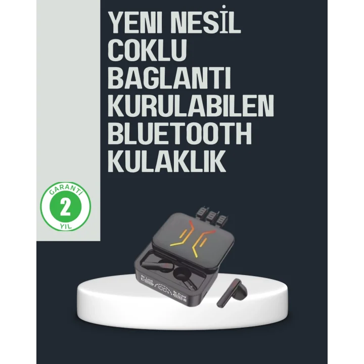 Mey İthalat® Kablosuz Bluetooth 5.0 Kulaklık – 300mAh Şarj Kutusu